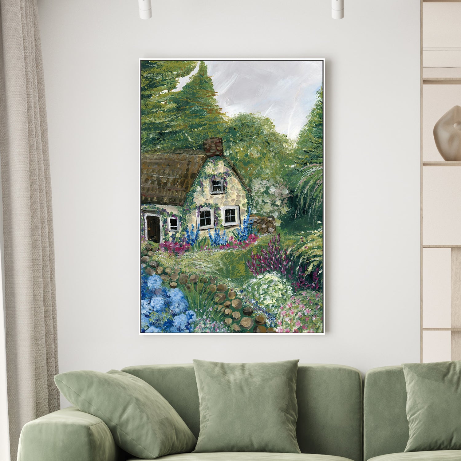 wall-art-print-canvas-poster-framed-Country Cottage, Style C-2