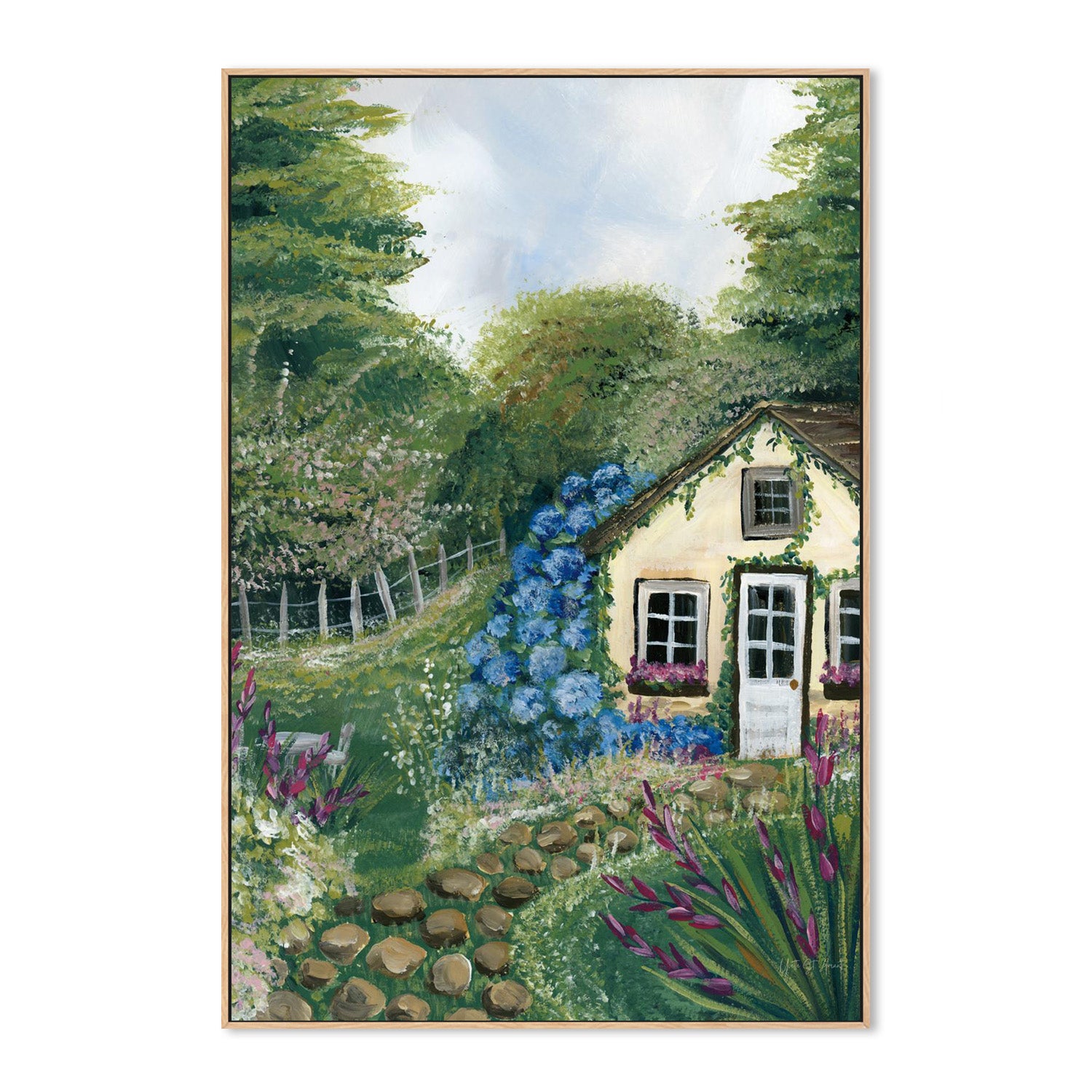 wall-art-print-canvas-poster-framed-Country Cottage, Style D-4