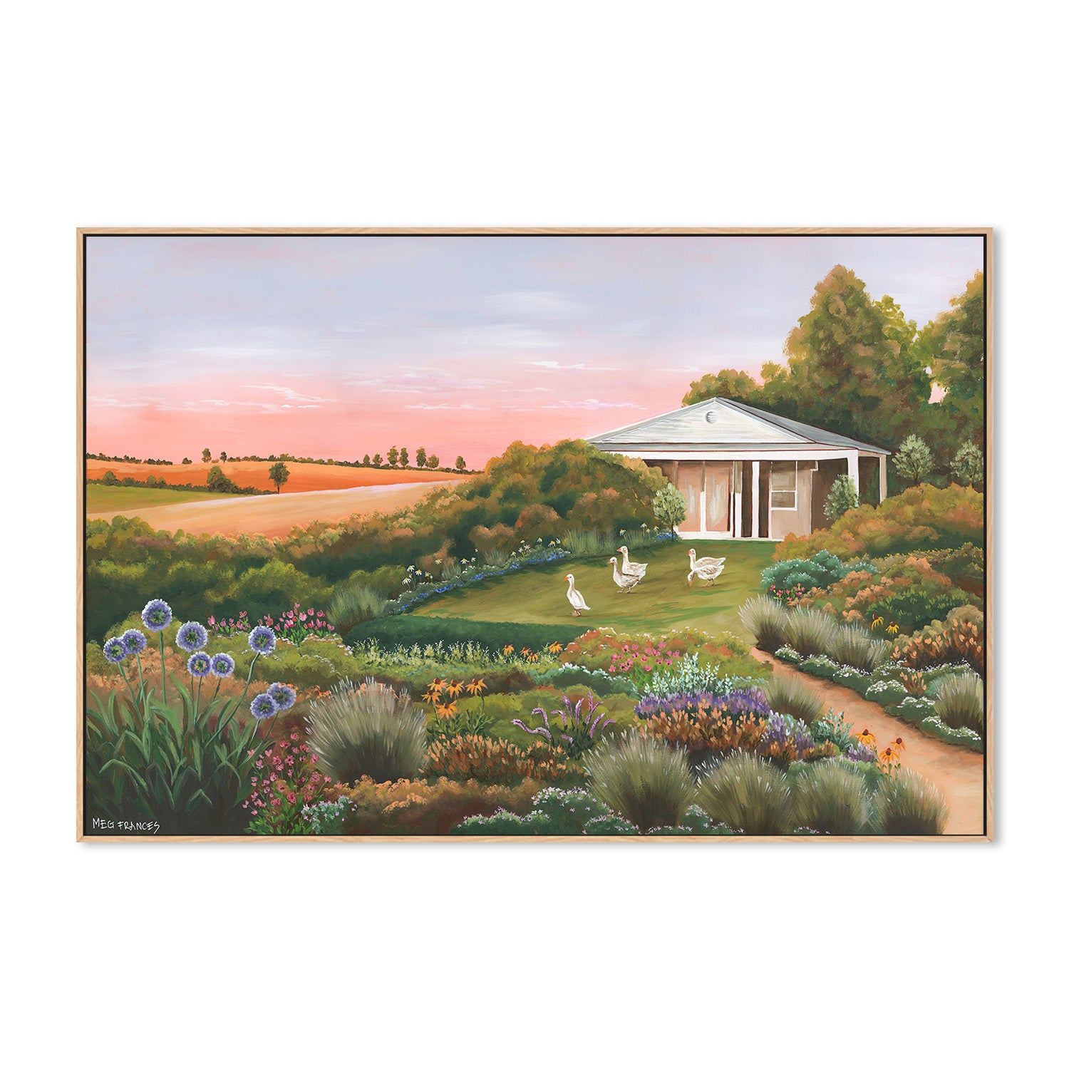 wall-art-print-canvas-poster-framed-Country Garden-4