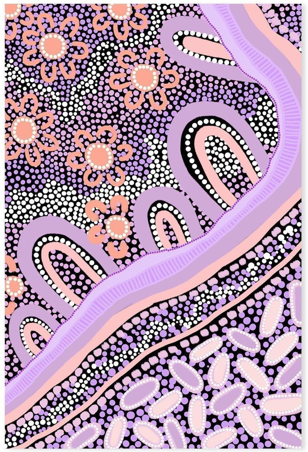 wall-art-print-canvas-poster-framed-Country In Colour Purple Blush-by-Leah Cummins-Gioia Wall Art