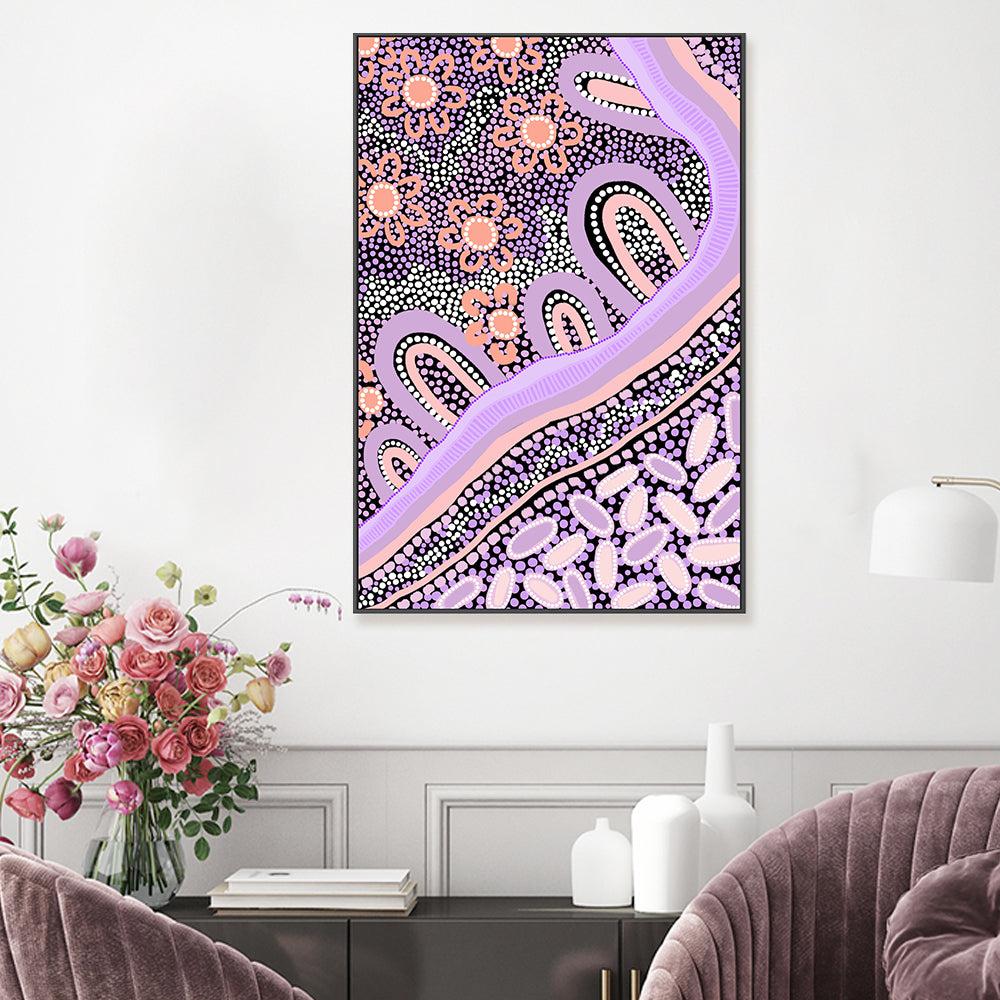 wall-art-print-canvas-poster-framed-Country In Colour Purple Blush-by-Leah Cummins-Gioia Wall Art