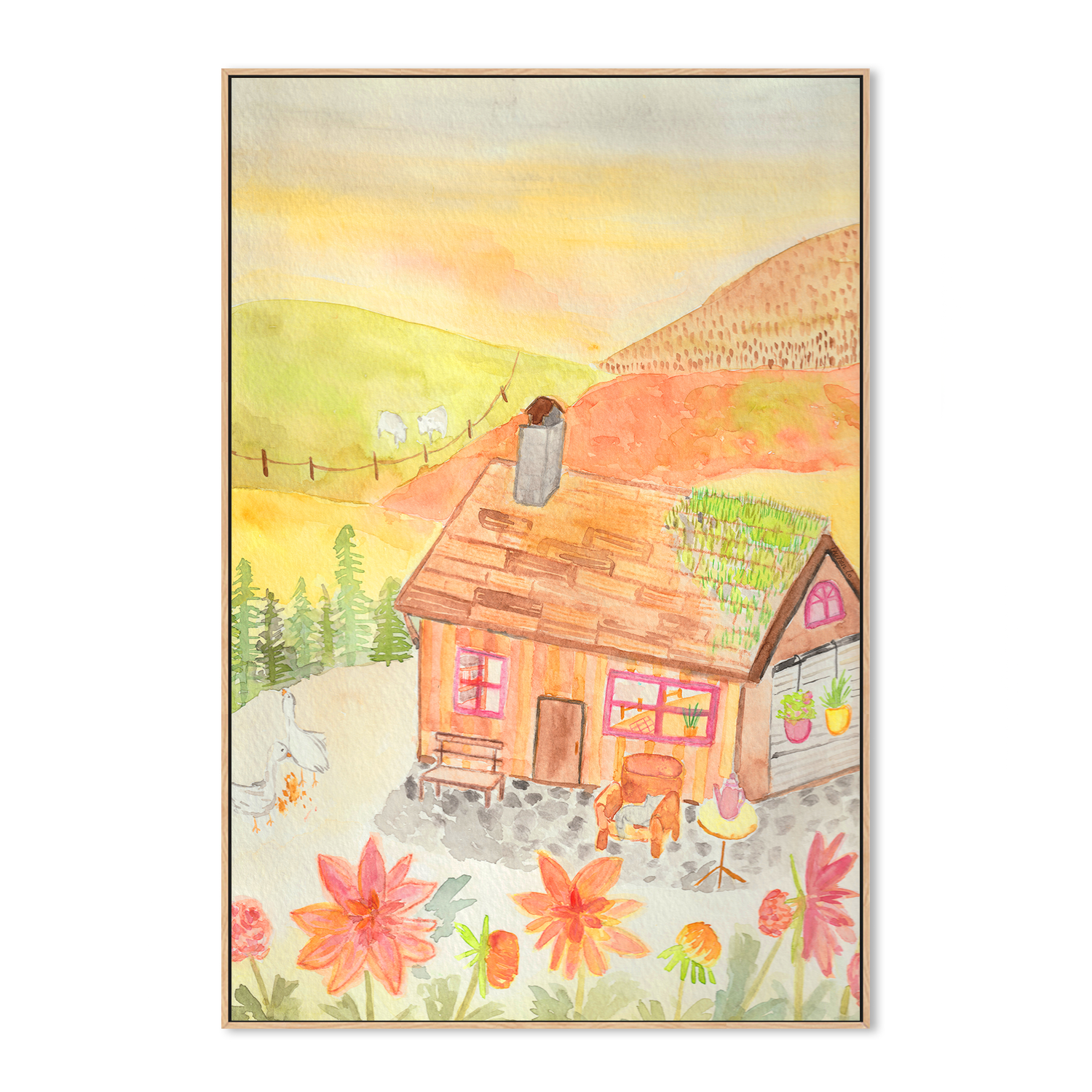 wall-art-print-canvas-poster-framed-Countryside Whimsy-4