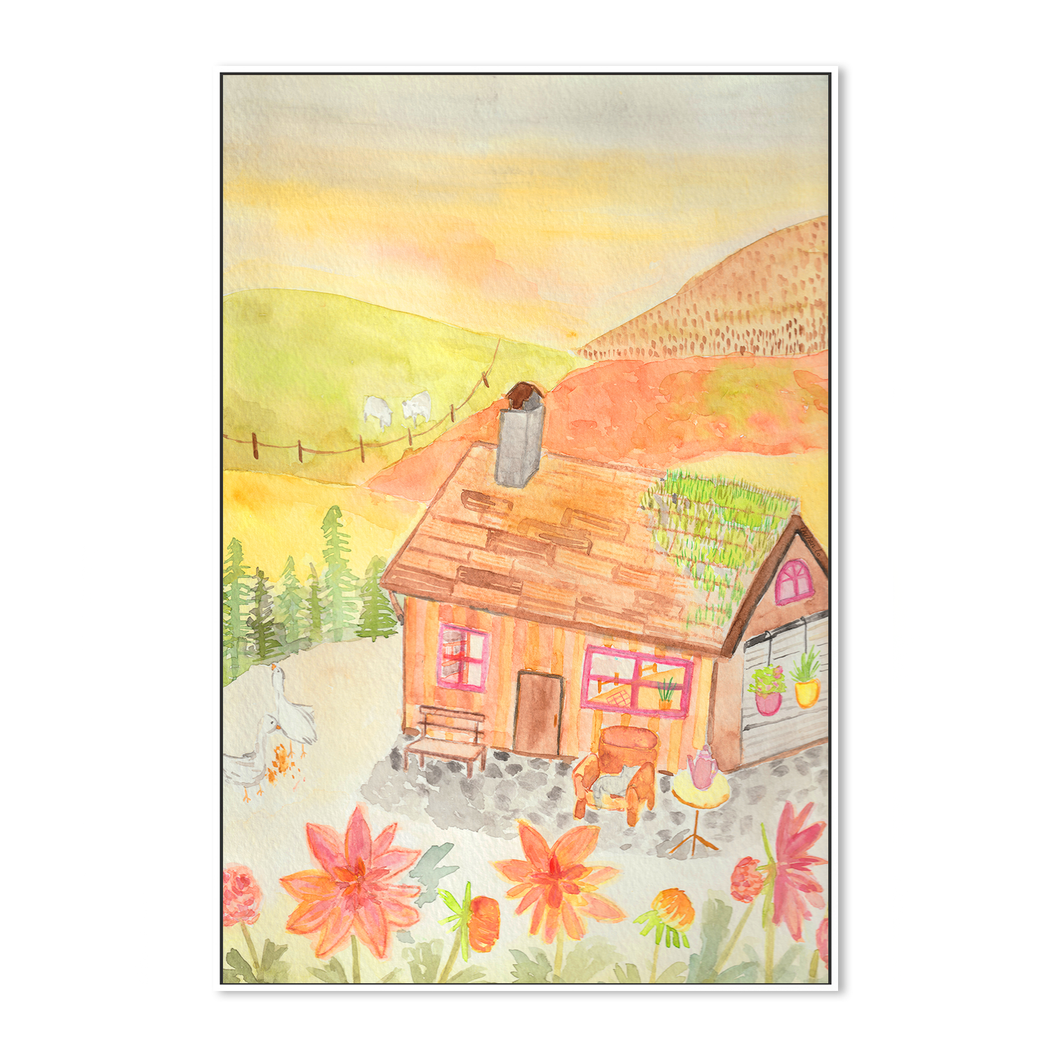 wall-art-print-canvas-poster-framed-Countryside Whimsy-5