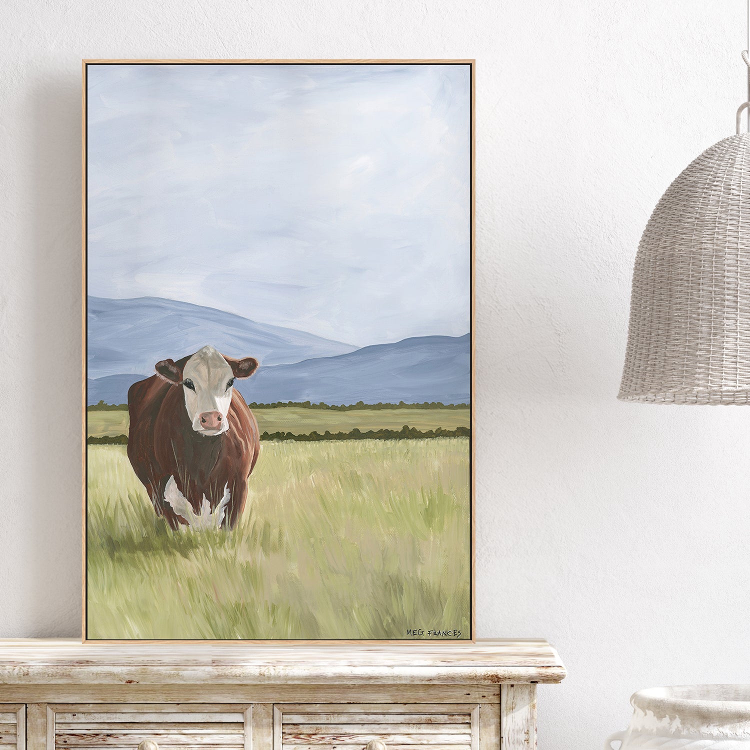 wall-art-print-canvas-poster-framed-Cow Final , By Meg Frances-2