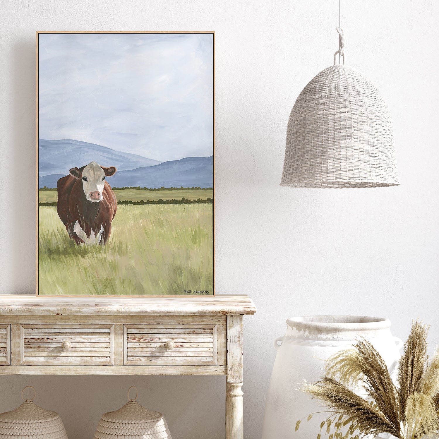 wall-art-print-canvas-poster-framed-Cow Final , By Meg Frances-7