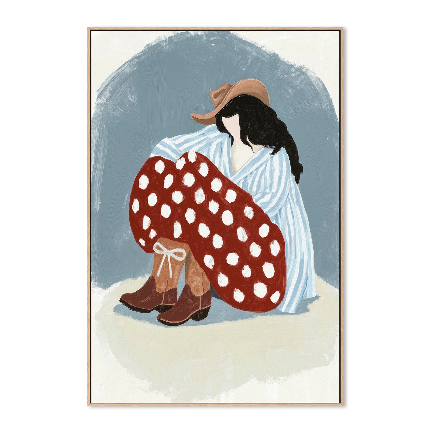 wall-art-print-canvas-poster-framed-Cow Girl-4