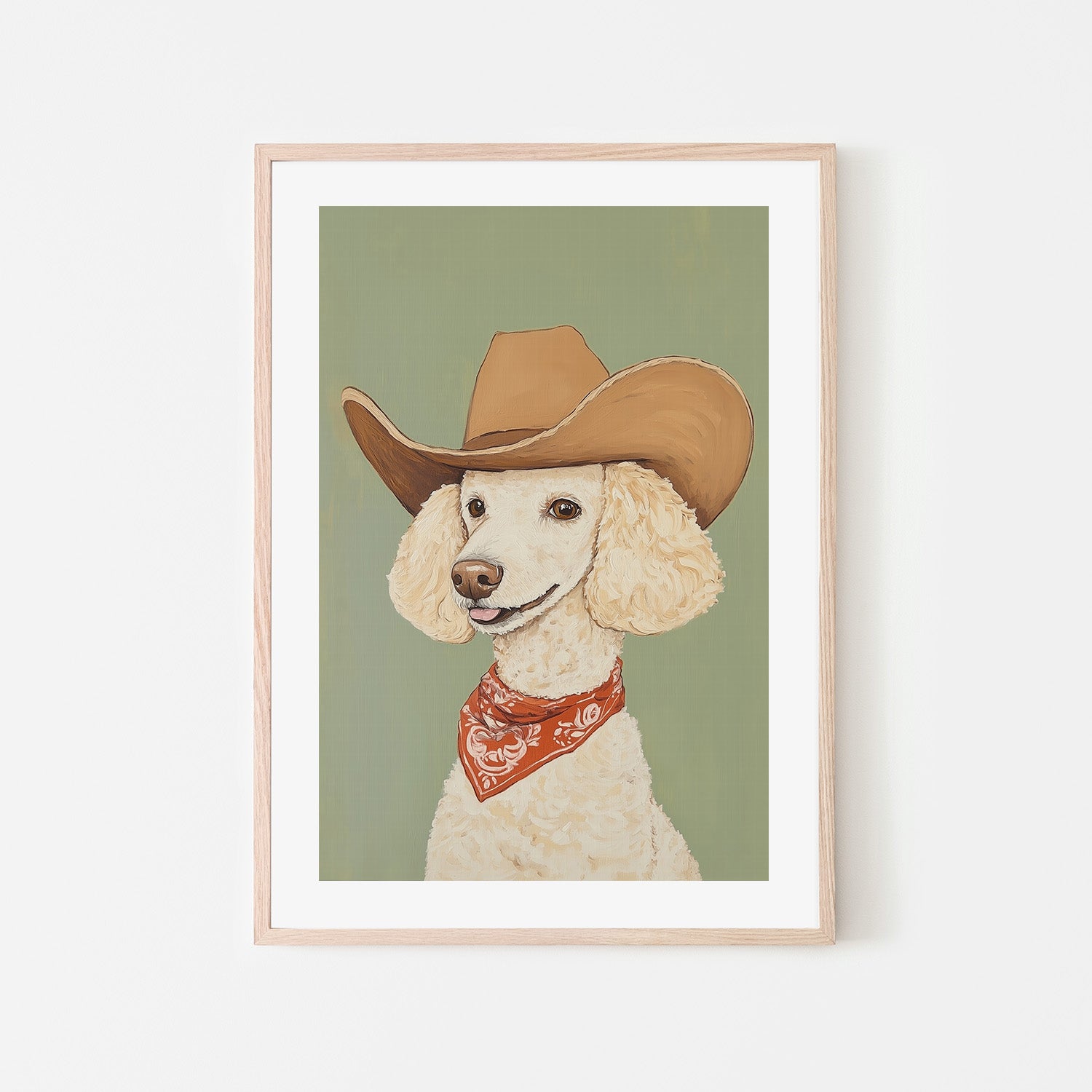 wall-art-print-canvas-poster-framed-Cowboy Poodle Dog , By Melloi Art-6