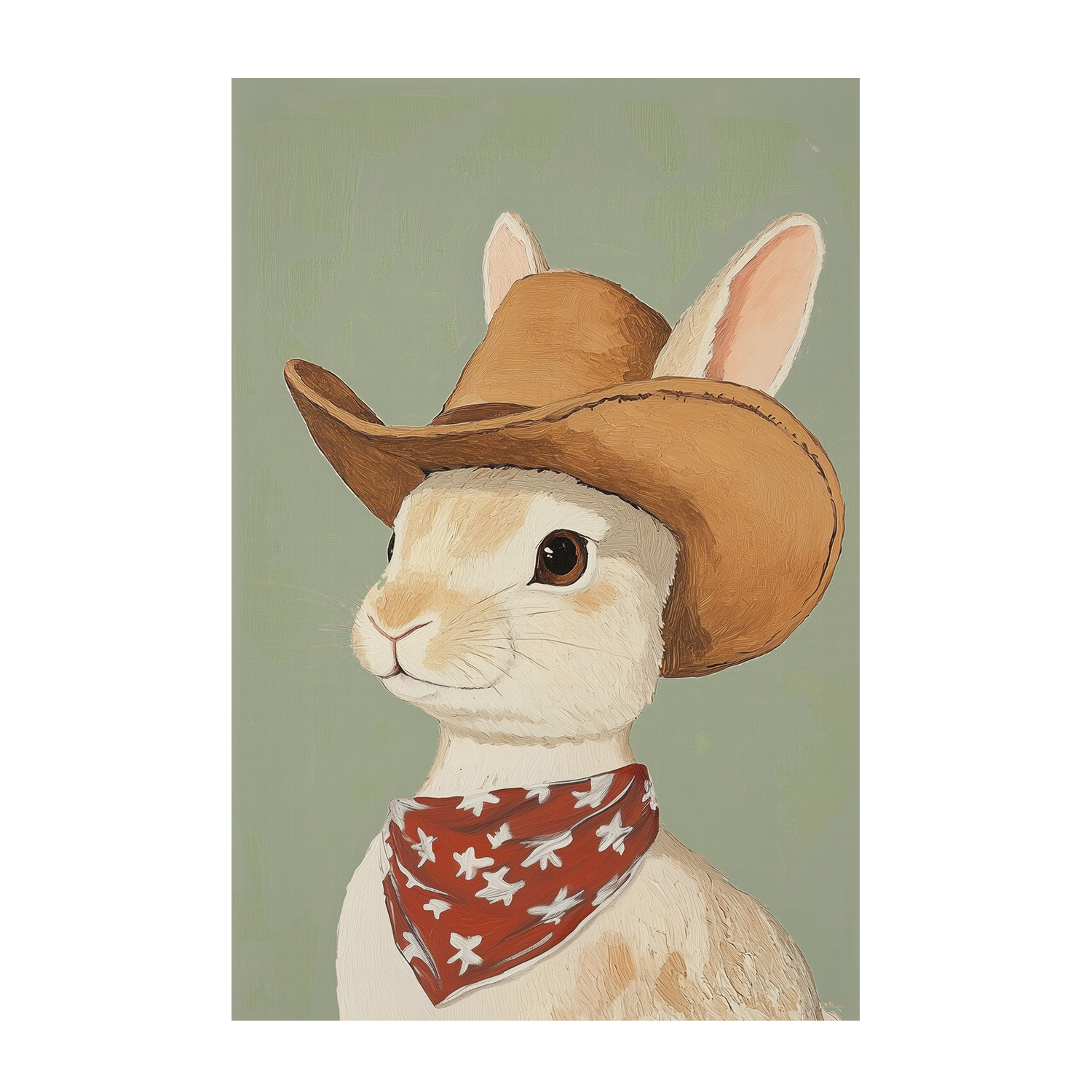 wall-art-print-canvas-poster-framed-Cowboy Rabbit , By Melloi Art-1