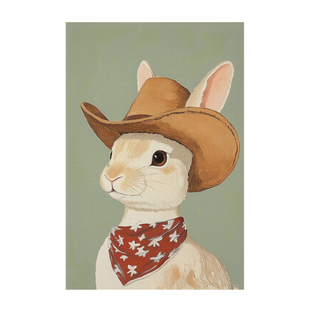 wall-art-print-canvas-poster-framed-Cowboy Rabbit , By Melloi Art-1