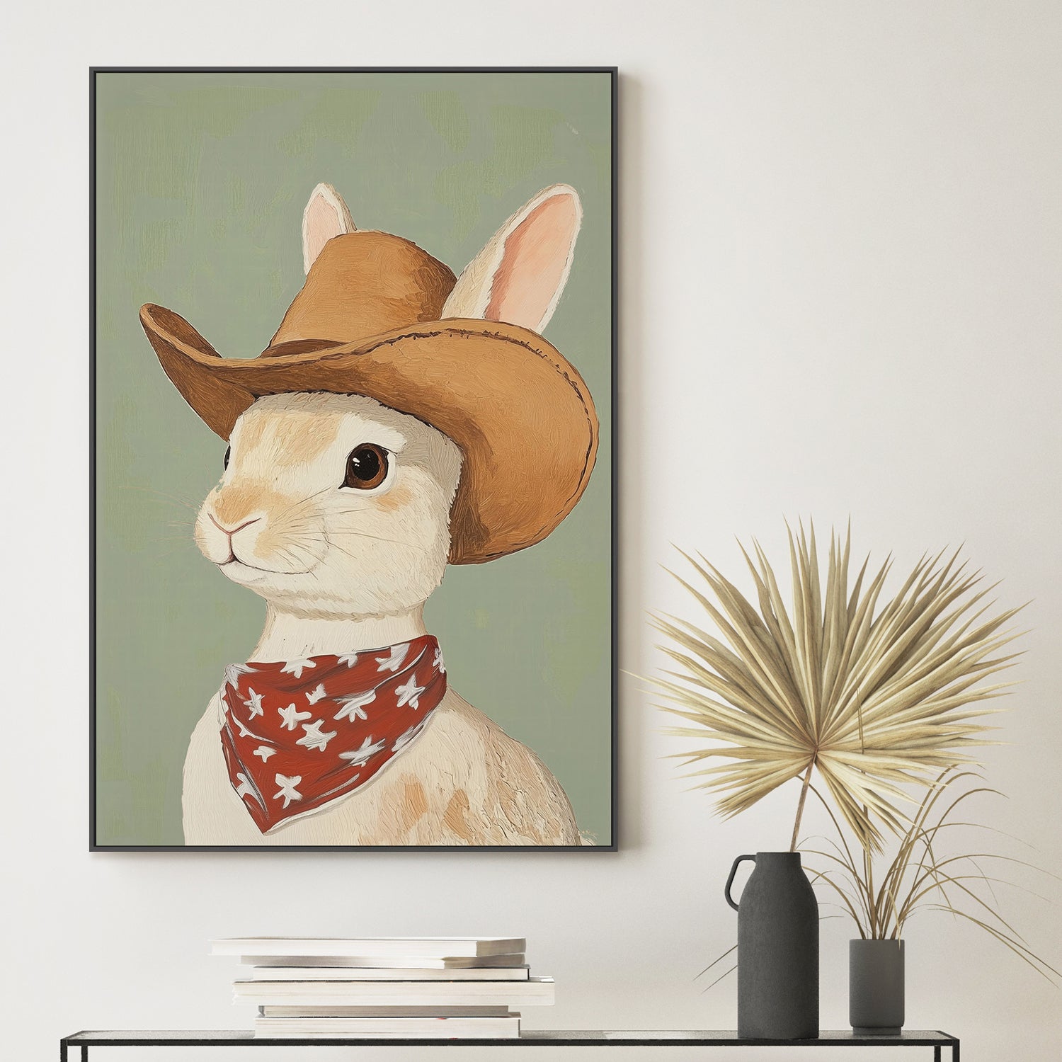 wall-art-print-canvas-poster-framed-Cowboy Rabbit , By Melloi Art-2