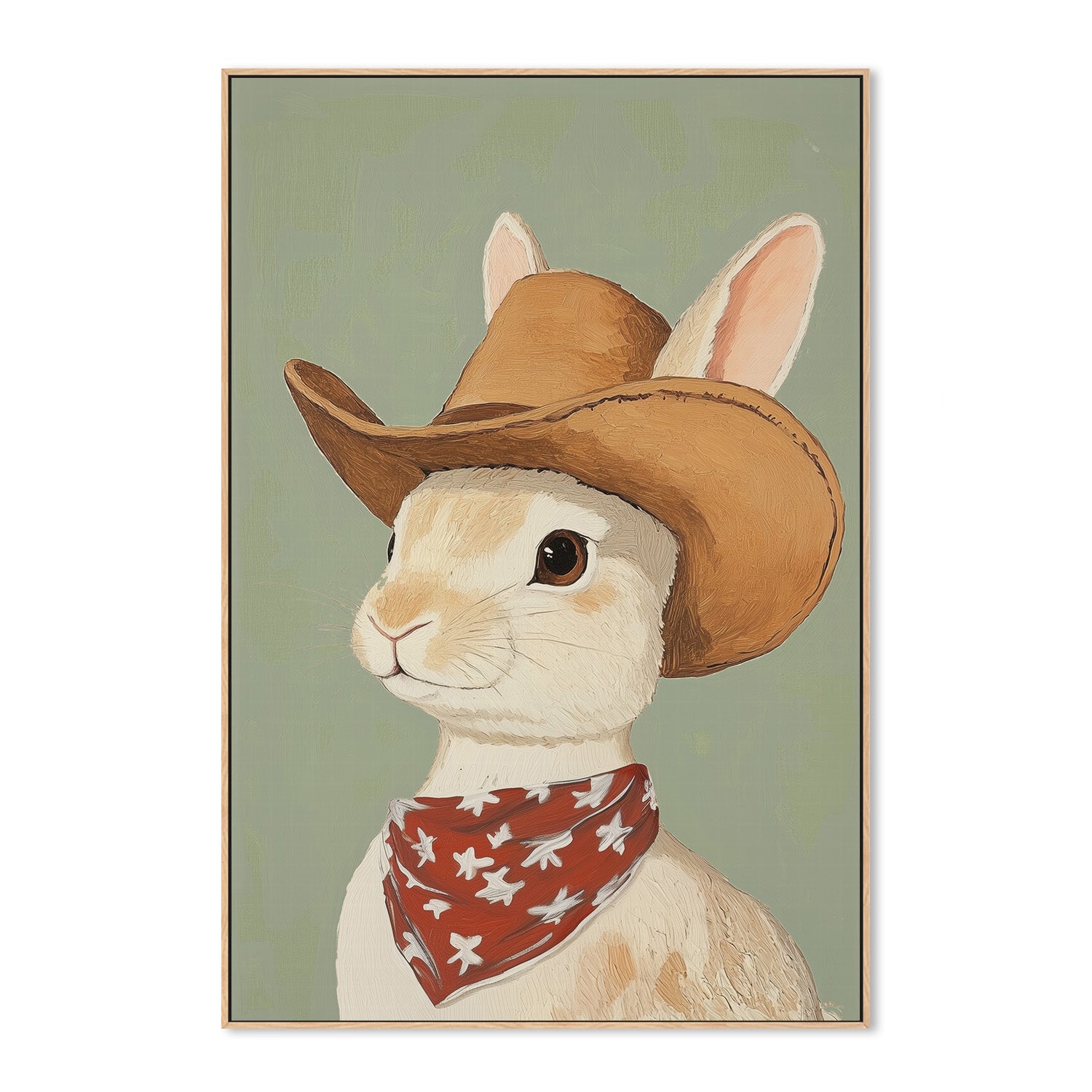 wall-art-print-canvas-poster-framed-Cowboy Rabbit , By Melloi Art-4