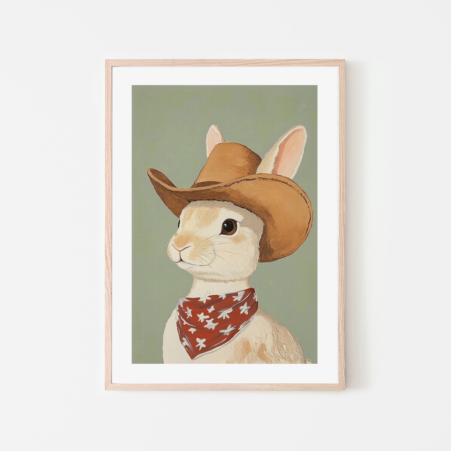 wall-art-print-canvas-poster-framed-Cowboy Rabbit , By Melloi Art-6