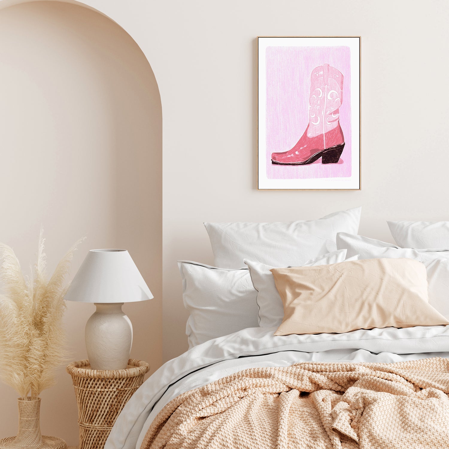 wall-art-print-canvas-poster-framed-Cowgirl Boot-7