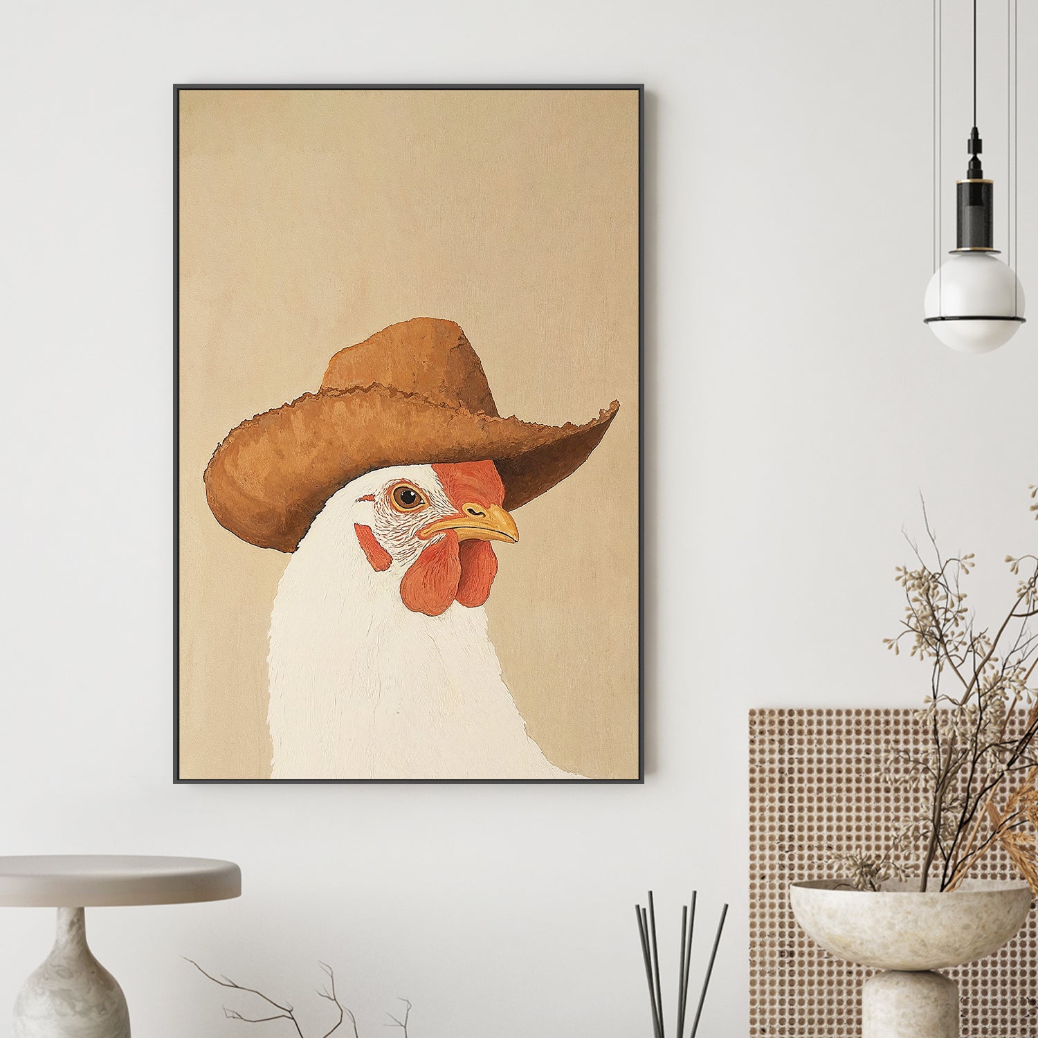 wall-art-print-canvas-poster-framed-Cowgirl Hen , By Lady Hana-2
