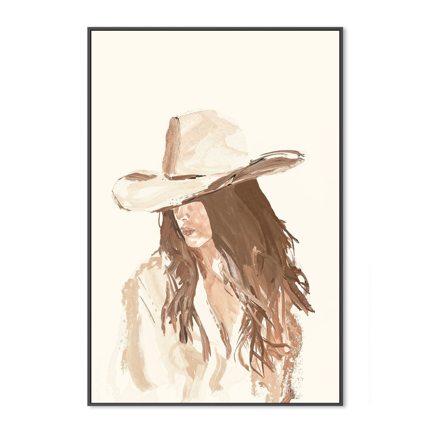 wall-art-print-canvas-poster-framed-Cowgirl Neutral , By Lady Hana-3