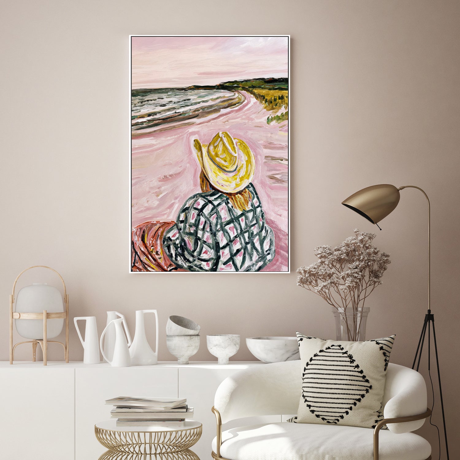 wall-art-print-canvas-poster-framed-Cowgirl Pink Beach-8