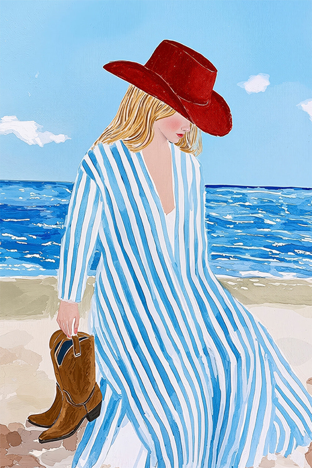 wall-art-print-canvas-poster-framed-Cowgirl Shore-1