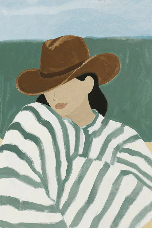 wall-art-print-canvas-poster-framed-CowGirl Stripes-1