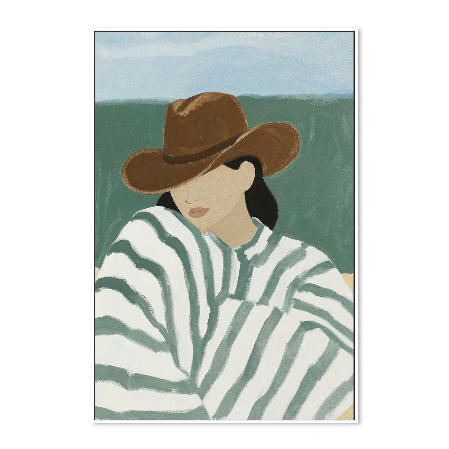 wall-art-print-canvas-poster-framed-CowGirl Stripes-5