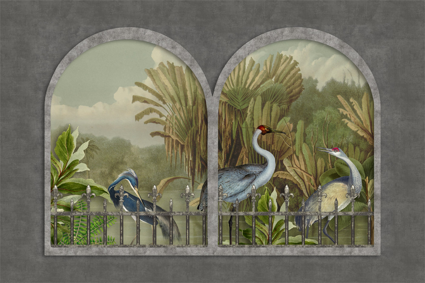 wall-art-print-canvas-poster-framed-Cranes, By Andrea Haase-GIOIA-WALL-ART