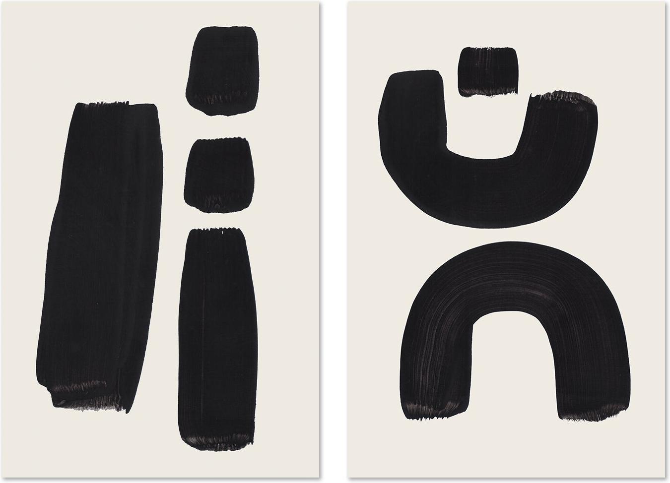 wall-art-print-canvas-poster-framed-Creative Shapes, Set Of 2 , By Ejaaz Haniff-GIOIA-WALL-ART