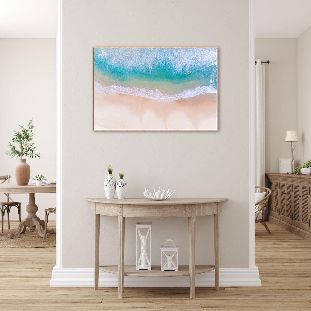 wall-art-print-canvas-poster-framed-Crystal Clear Sea And Beach, Sea Ocean And Beach Print-by-Gioia Wall Art-Gioia Wall Art