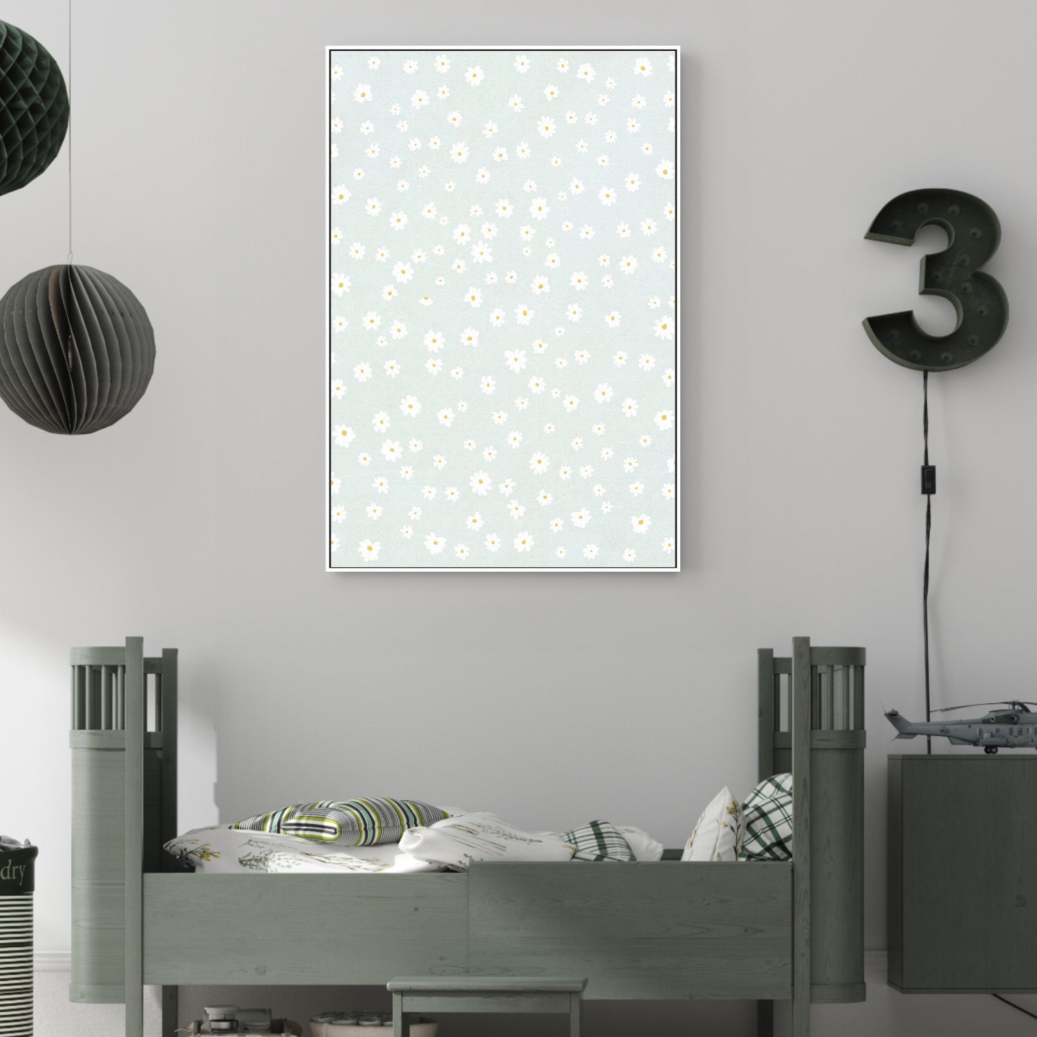 wall-art-print-canvas-poster-framed-Daisies in the Garden , By Leah Straatsma-2