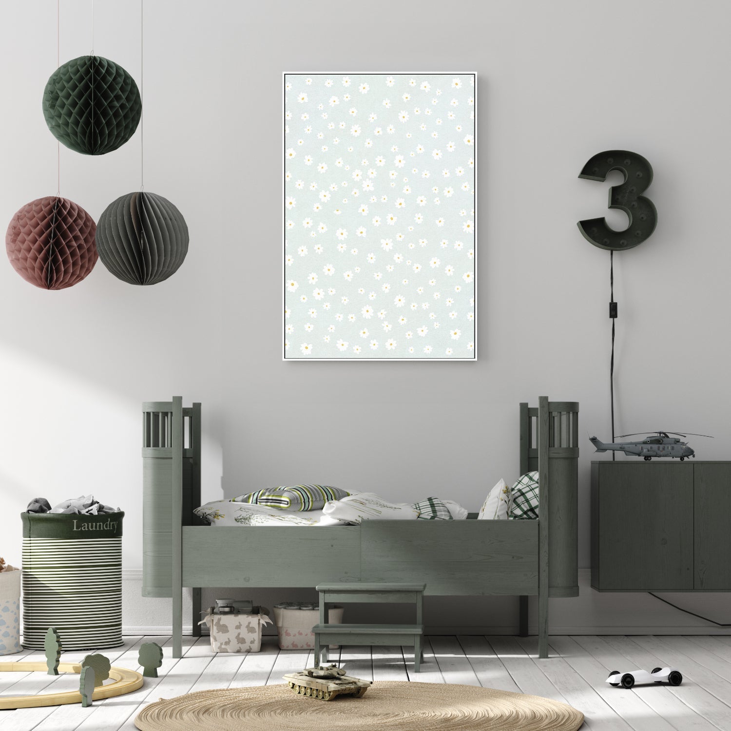 wall-art-print-canvas-poster-framed-Daisies in the Garden , By Leah Straatsma-7