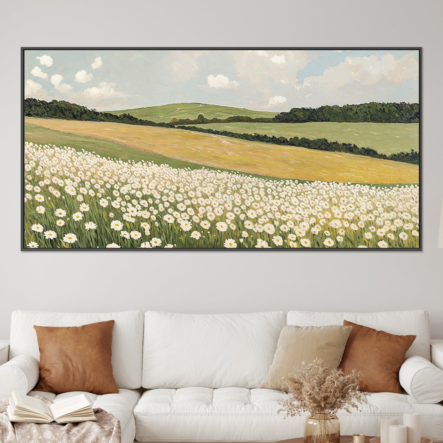 wall-art-print-canvas-poster-framed-Daisy Field , By Lady Hana-2
