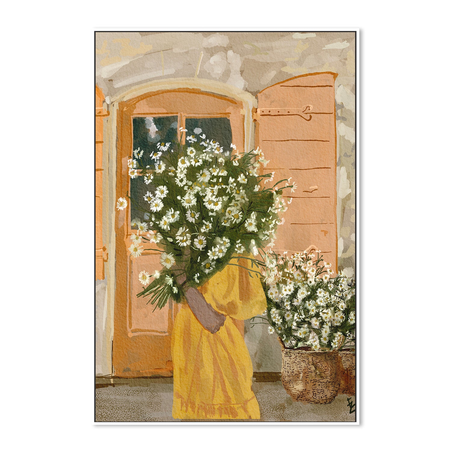wall-art-print-canvas-poster-framed-Daisy lady-5