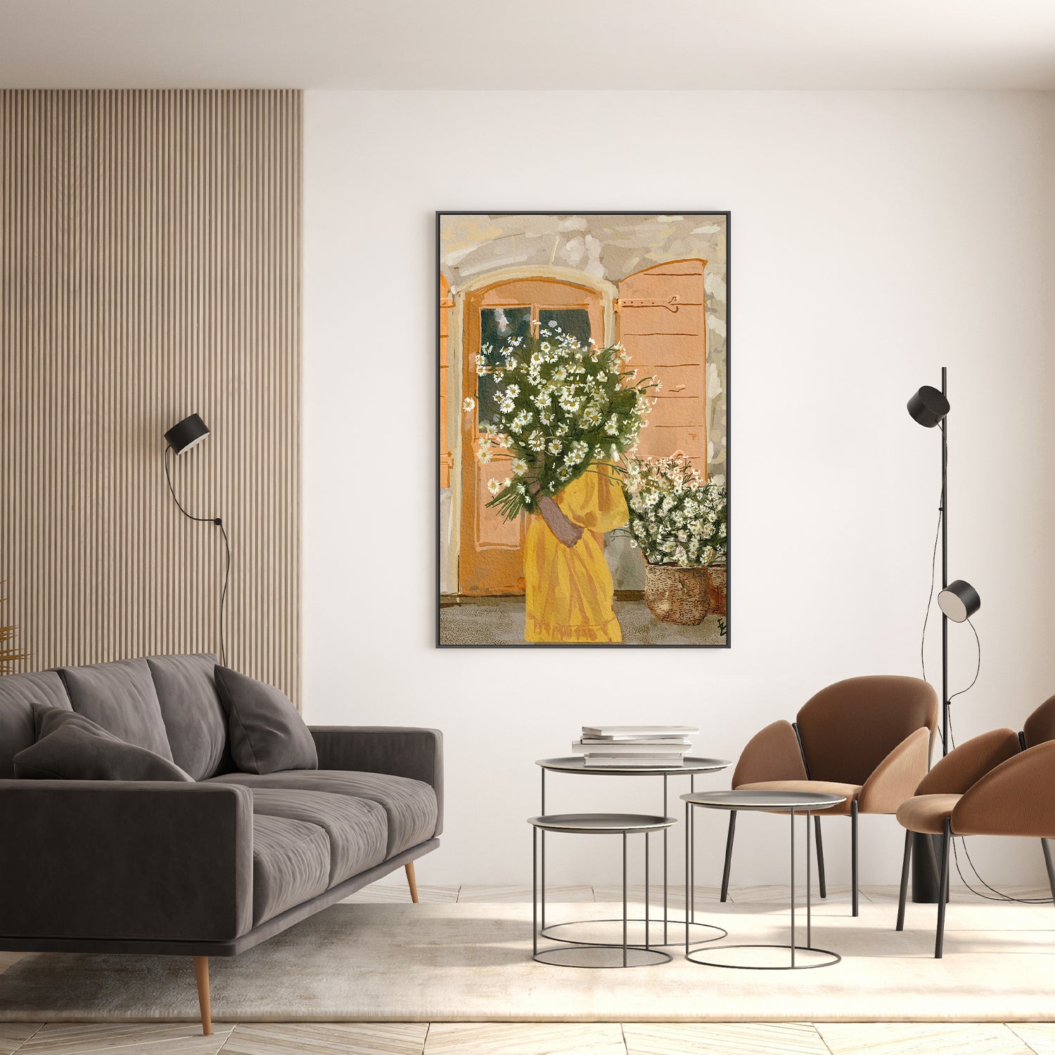 wall-art-print-canvas-poster-framed-Daisy lady-7