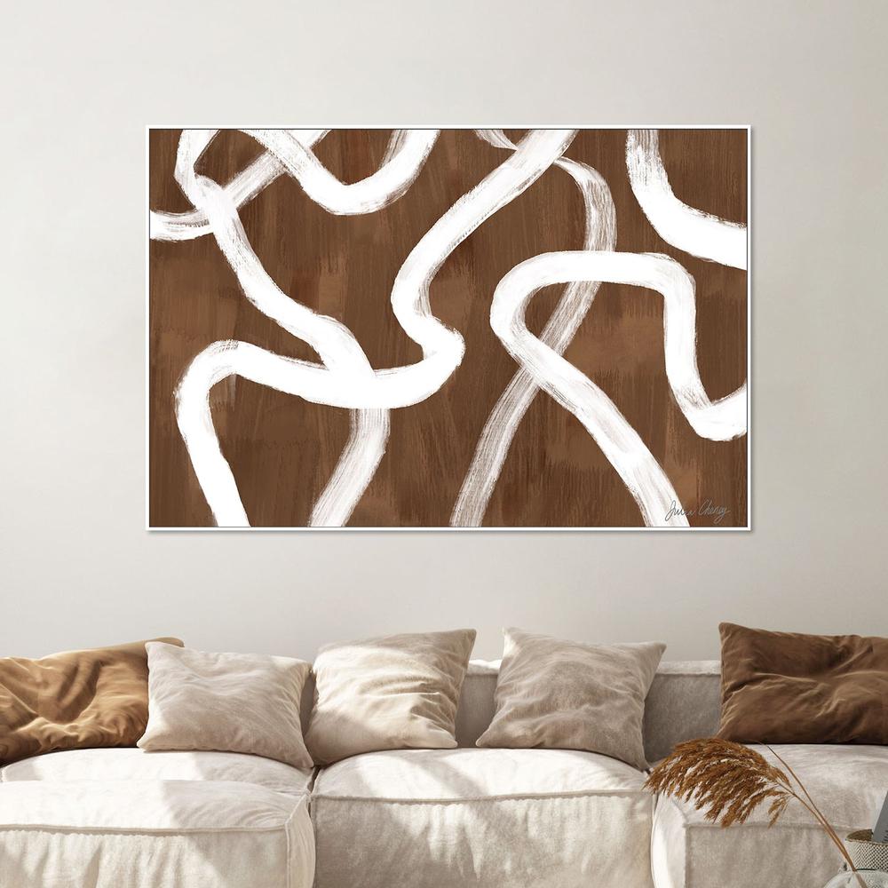 wall-art-print-canvas-poster-framed-Dancing White Ribbon Over Tan-2