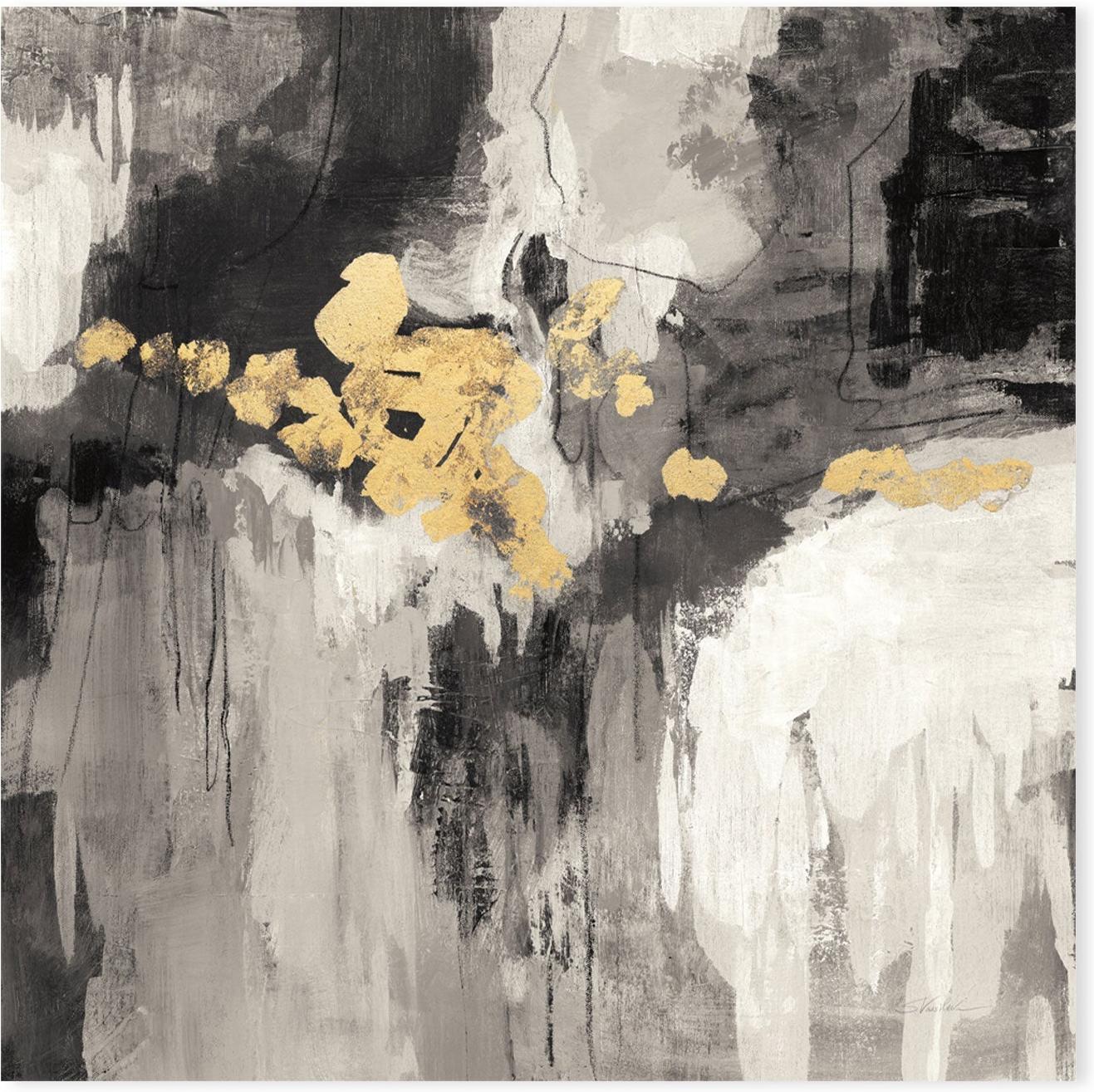 wall-art-print-canvas-poster-framed-Deep Gold Abstract, Style B , By Silvia Vassileva-GIOIA-WALL-ART
