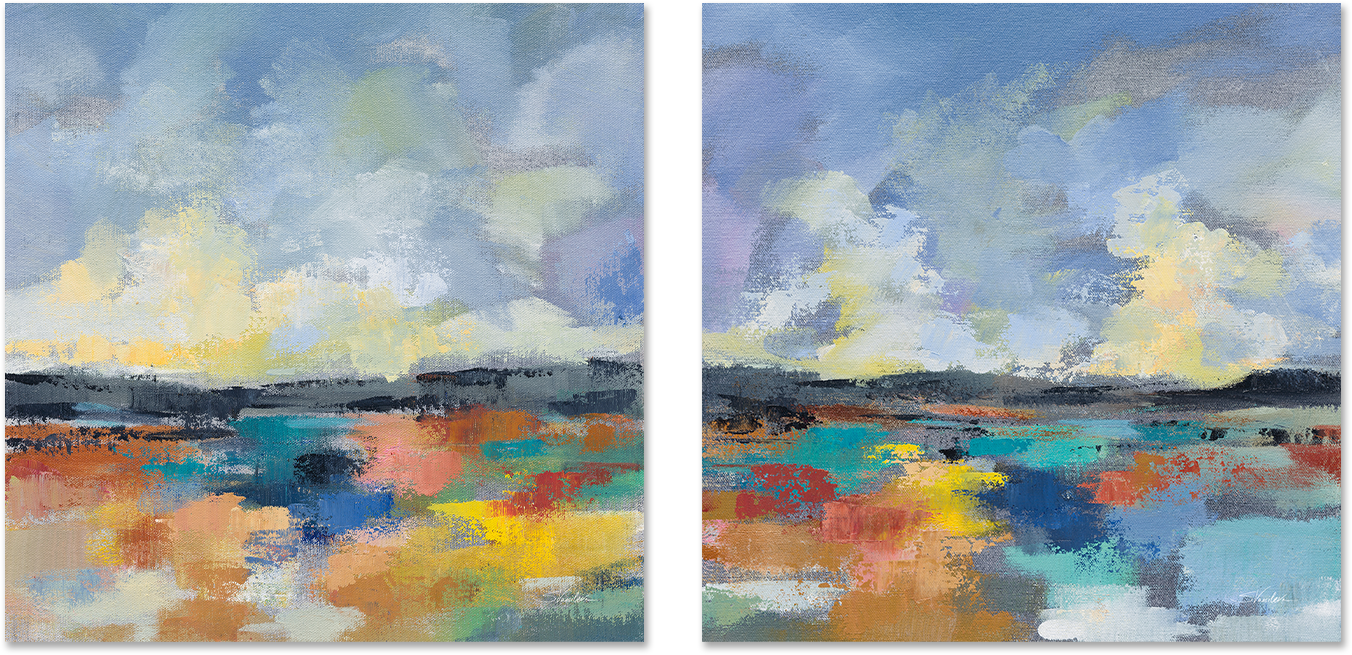 wall-art-print-canvas-poster-framed-Del Mar Lagoon, Style A & B, Set Of 2 , By Silvia Vassileva-1