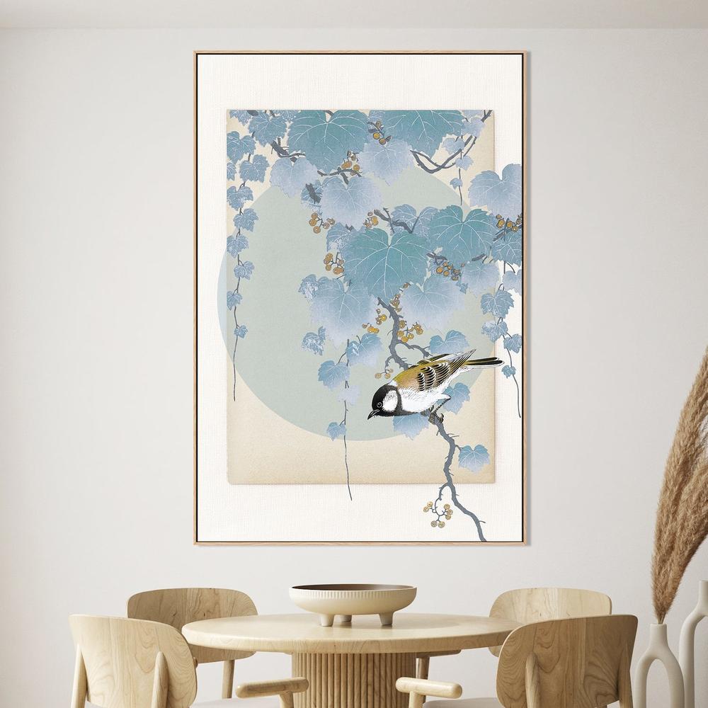 wall-art-print-canvas-poster-framed-Delicate Bird And Foliage-2