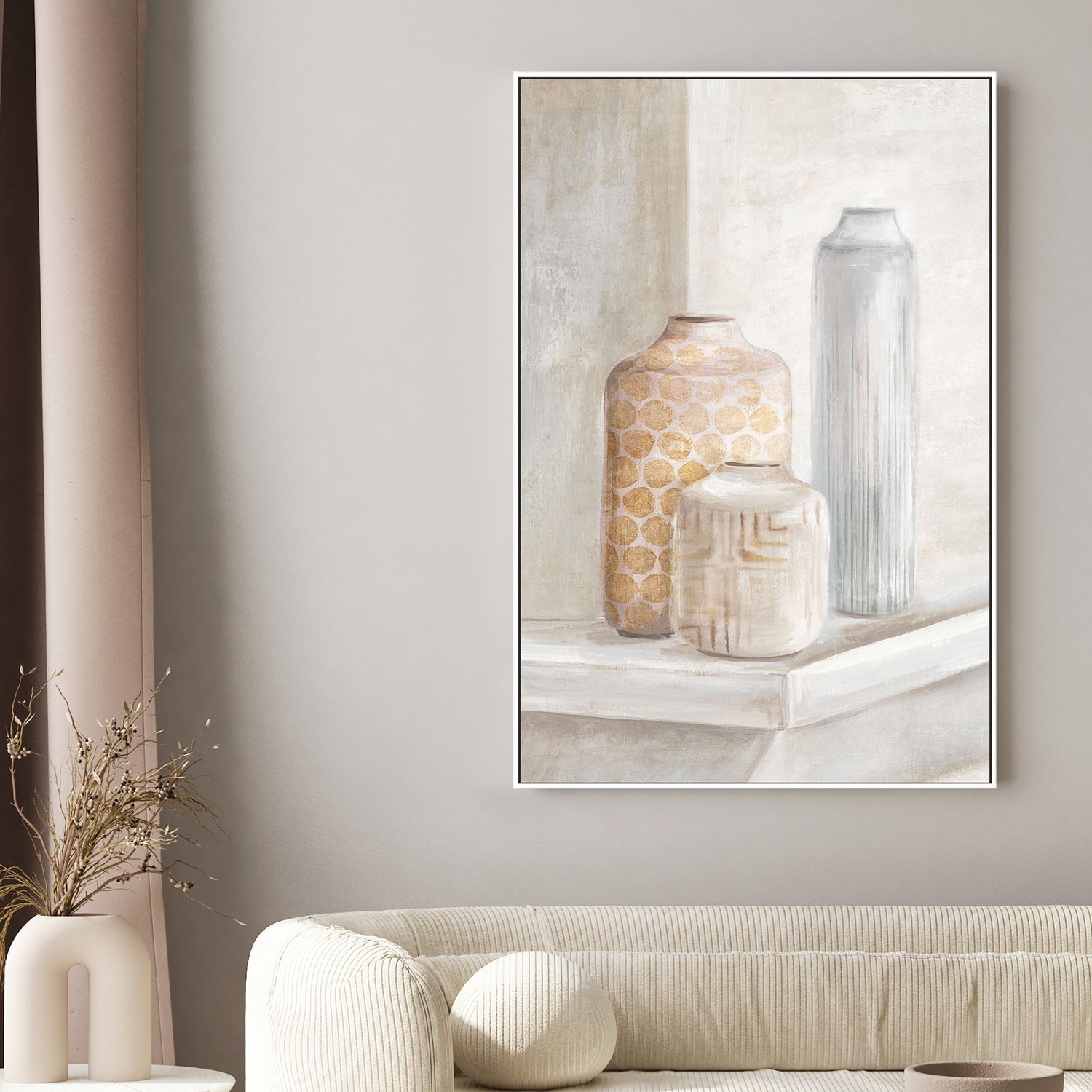 wall-art-print-canvas-poster-framed-Delicate Vases, Style A , By Eva Watts-2