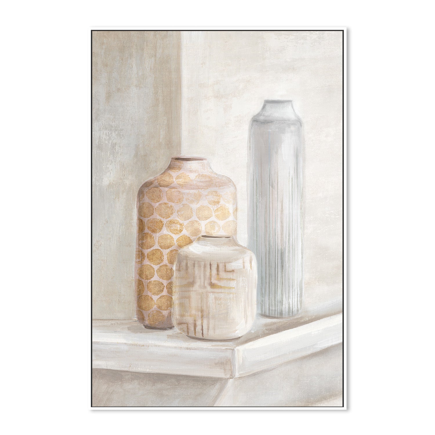 wall-art-print-canvas-poster-framed-Delicate Vases, Style A , By Eva Watts-5