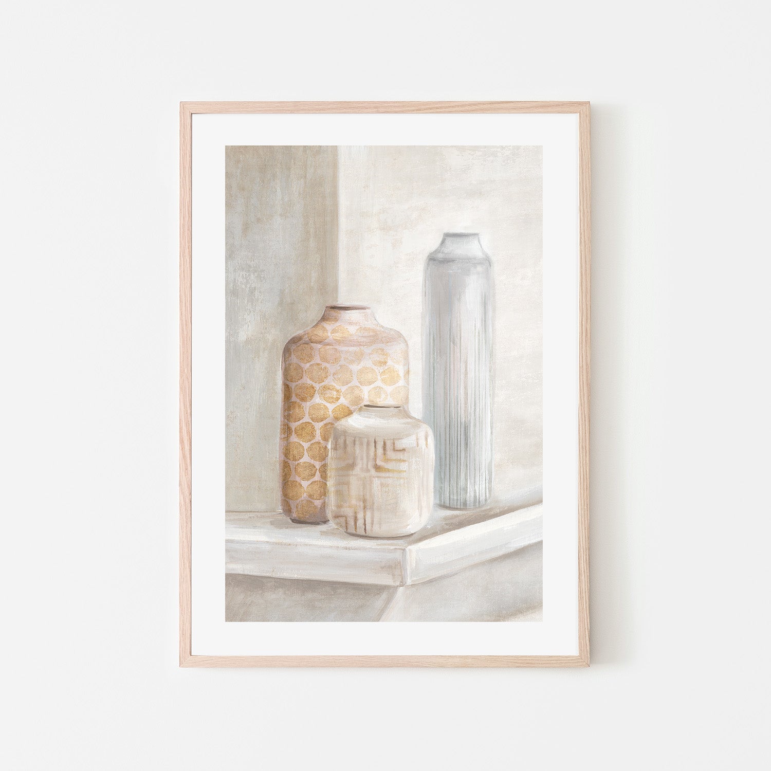 wall-art-print-canvas-poster-framed-Delicate Vases, Style A , By Eva Watts-6
