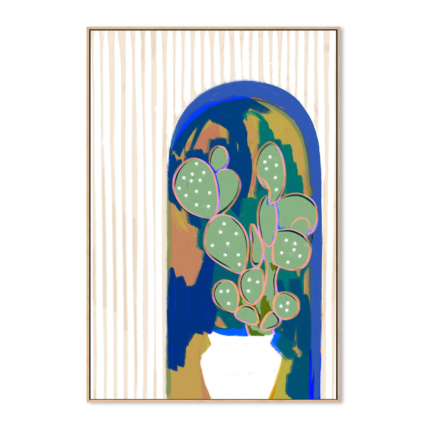 wall-art-print-canvas-poster-framed-Desert Soul Cactus-4