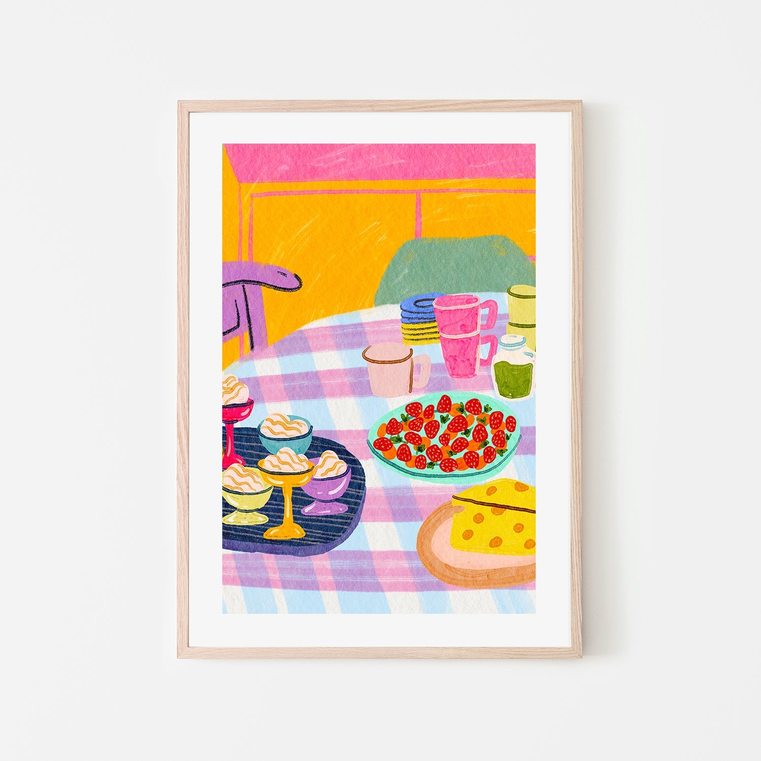 wall-art-print-canvas-poster-framed-Dessert Shop Tablescape , By Kartika Paramita-6