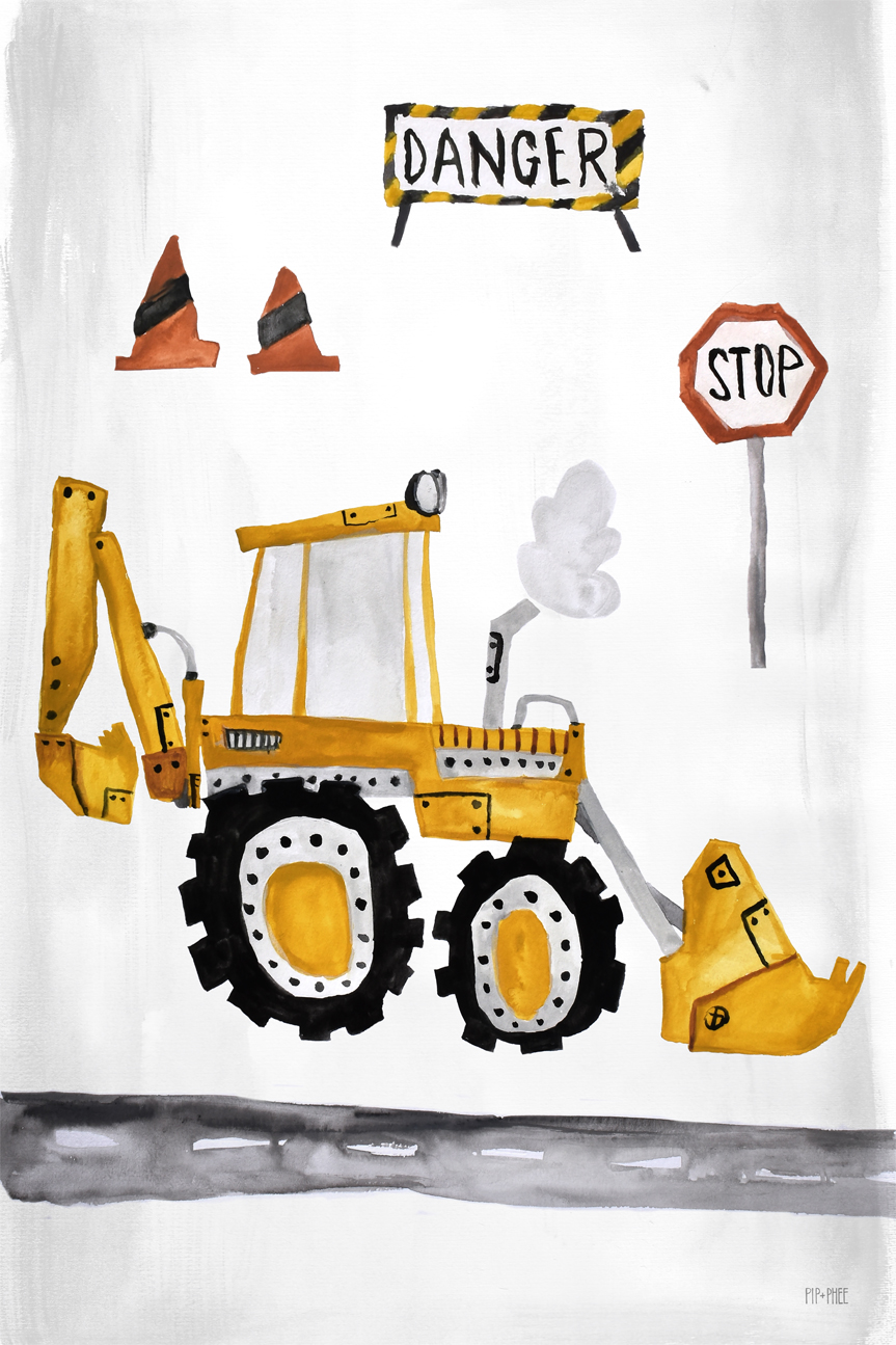 wall-art-print-canvas-poster-framed-Digger , By Pip and Phee-1