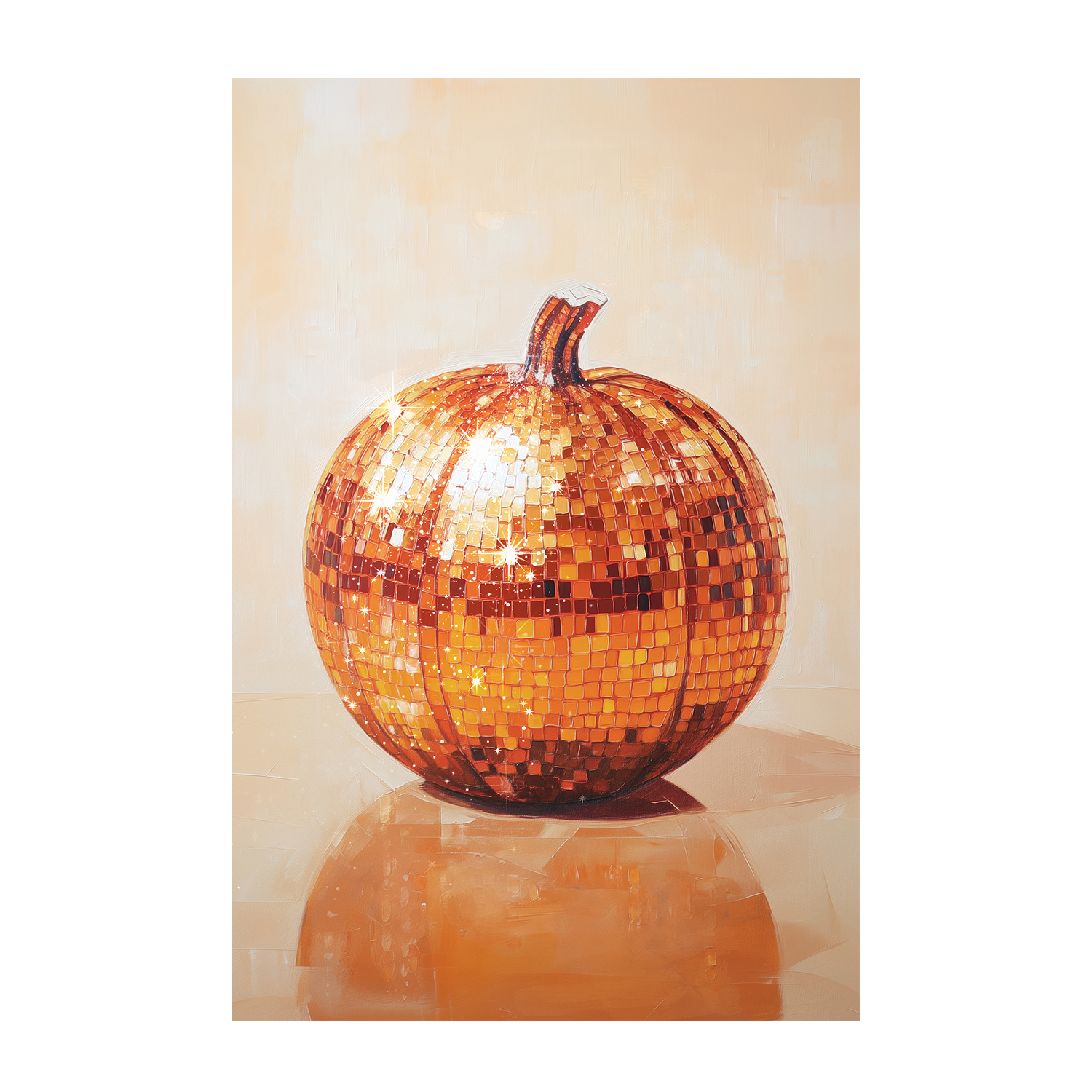 wall-art-print-canvas-poster-framed-Disco Ball Pumpkin , By Melloi Art-1