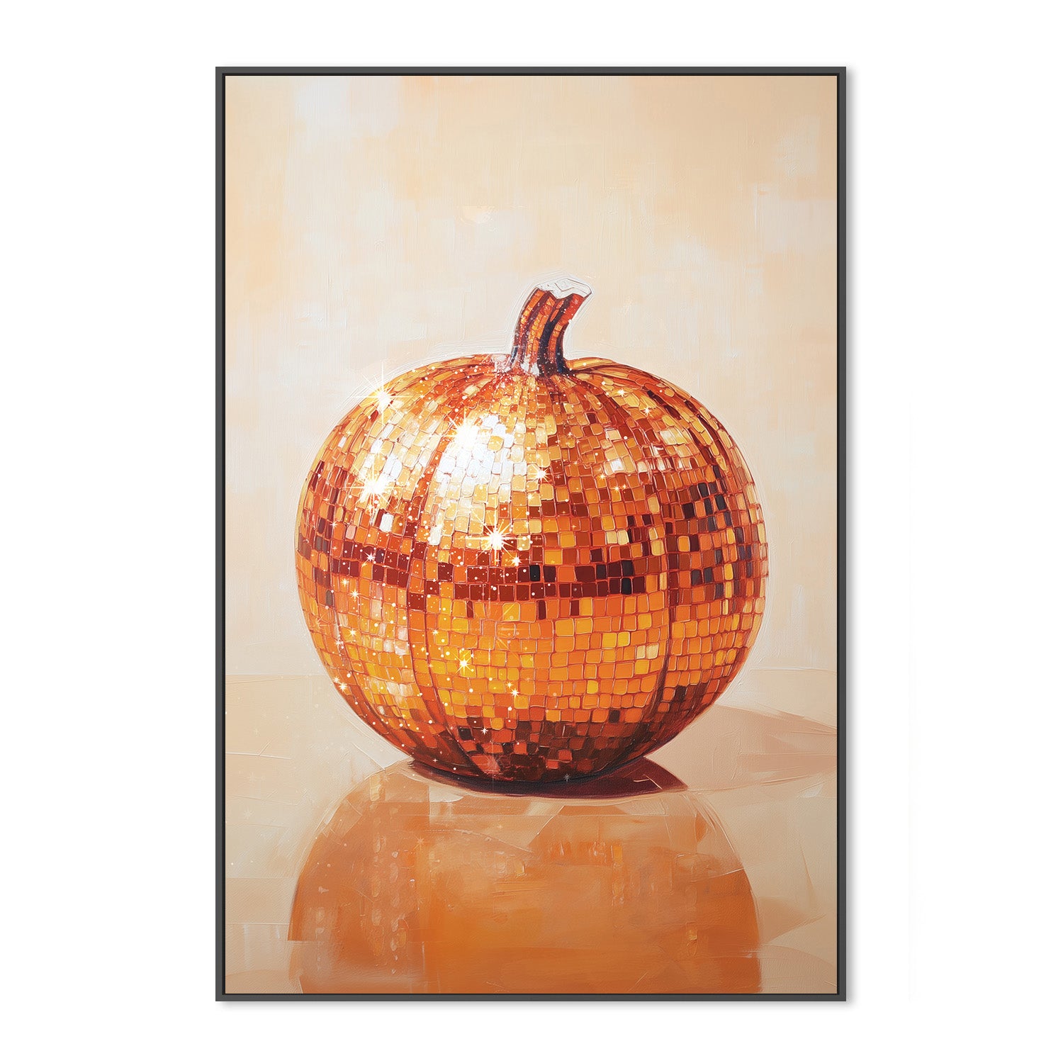 wall-art-print-canvas-poster-framed-Disco Ball Pumpkin , By Melloi Art-3