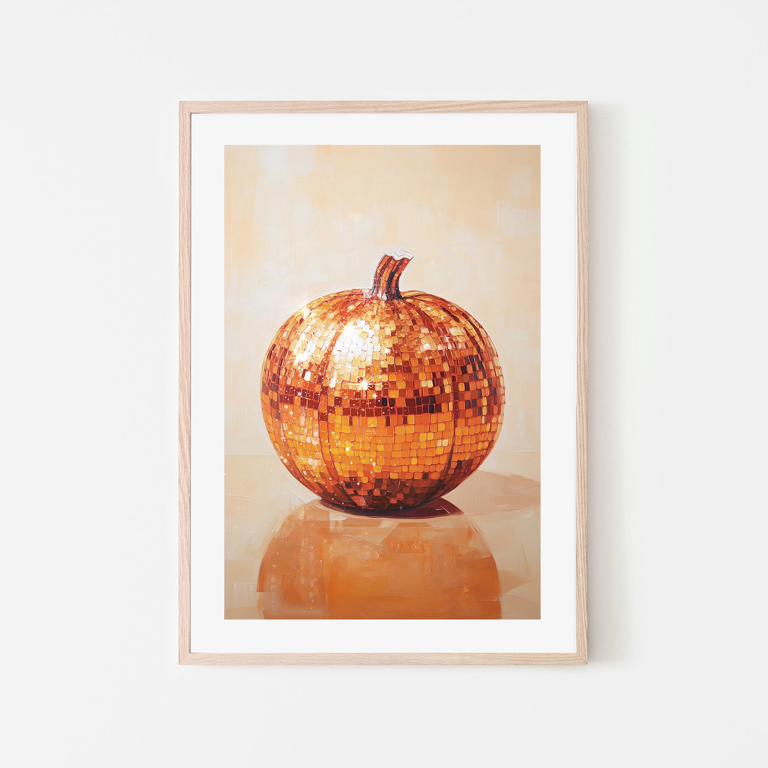 wall-art-print-canvas-poster-framed-Disco Ball Pumpkin , By Melloi Art-6
