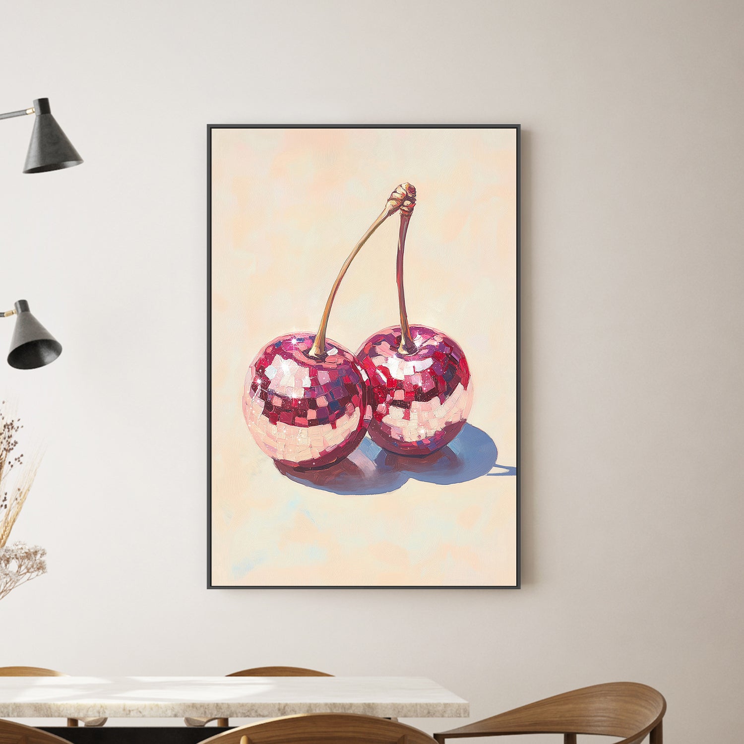 wall-art-print-canvas-poster-framed-Disco Cherries , By Melloi Art Prints-2