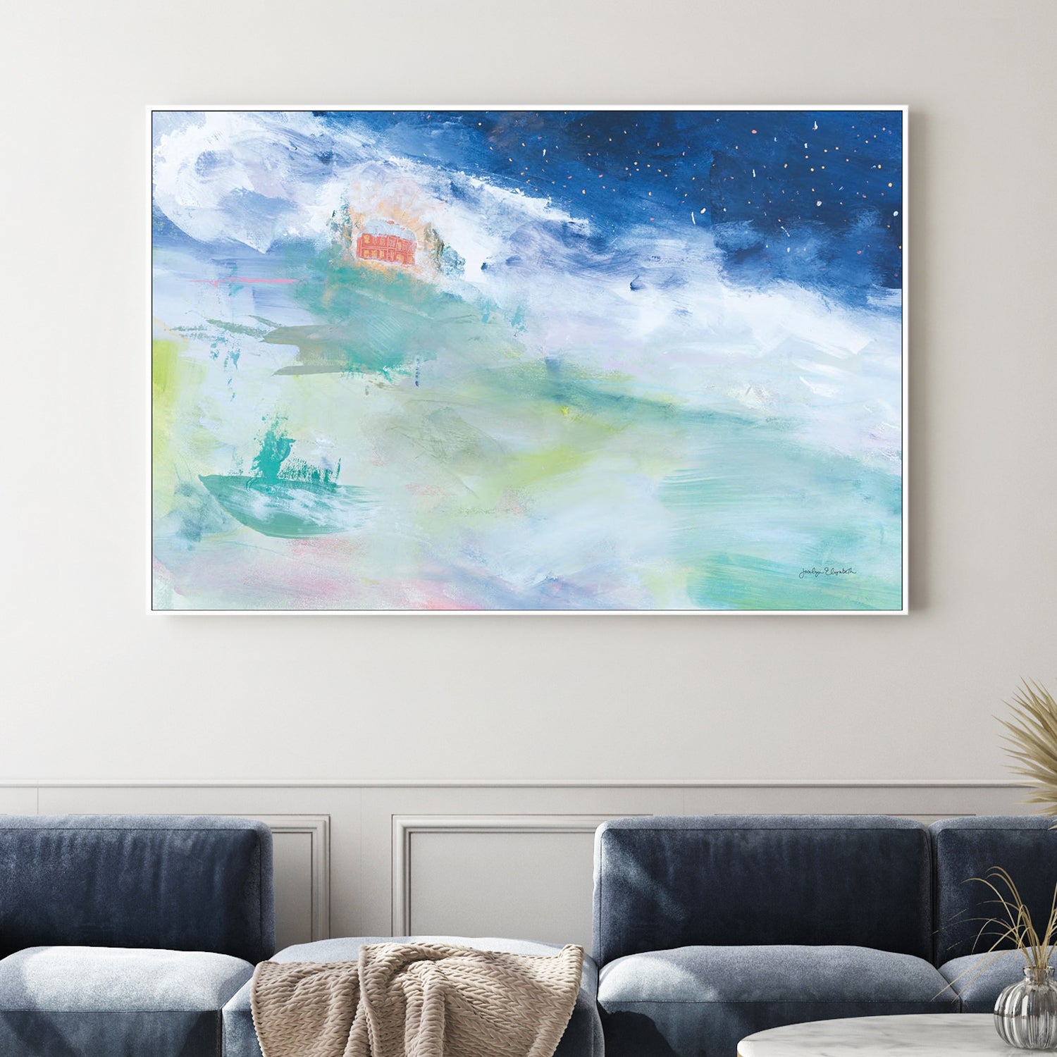 wall-art-print-canvas-poster-framed-Distant Chateau-2