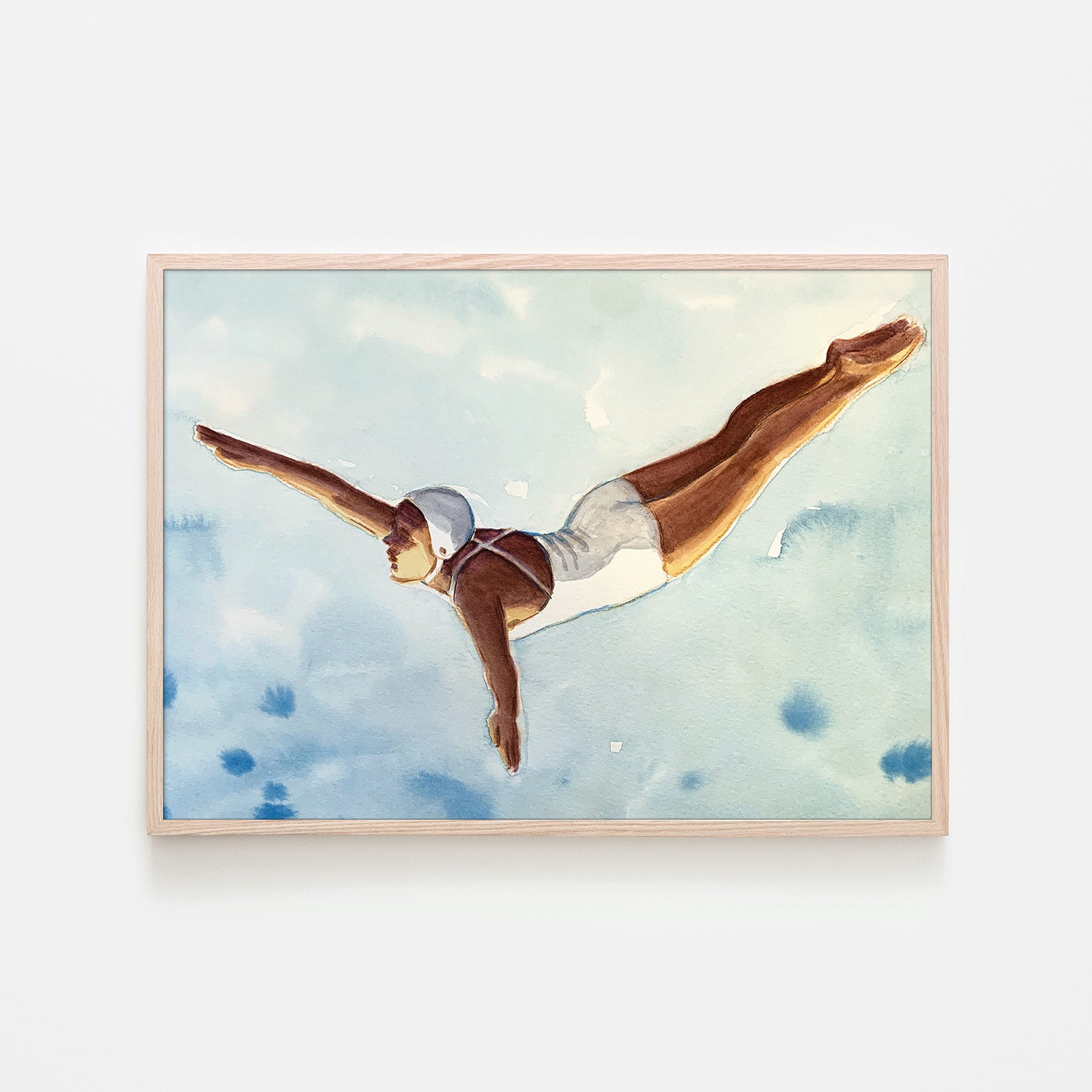 wall-art-print-canvas-poster-framed-Diver in Aqua Sky-6