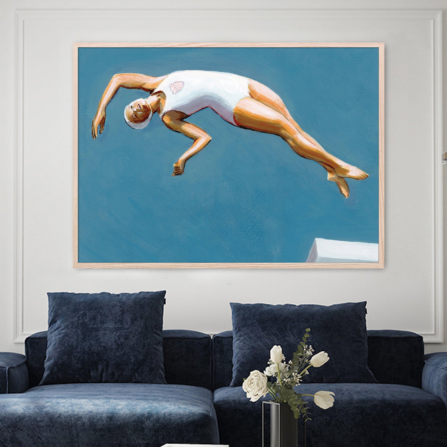 wall-art-print-canvas-poster-framed-Diver in Aqua Sky-7