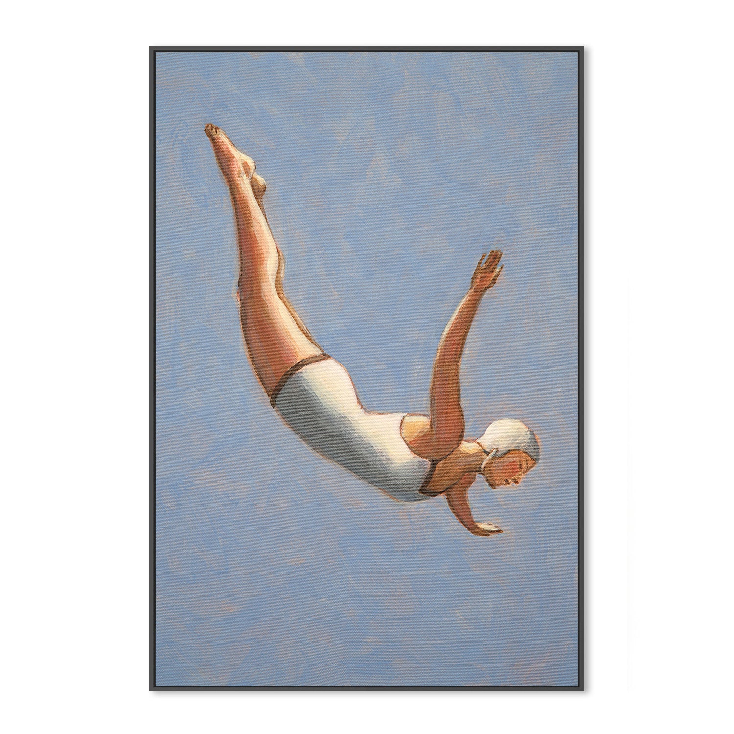 wall-art-print-canvas-poster-framed-Diver in Blue-Grey Sky-3