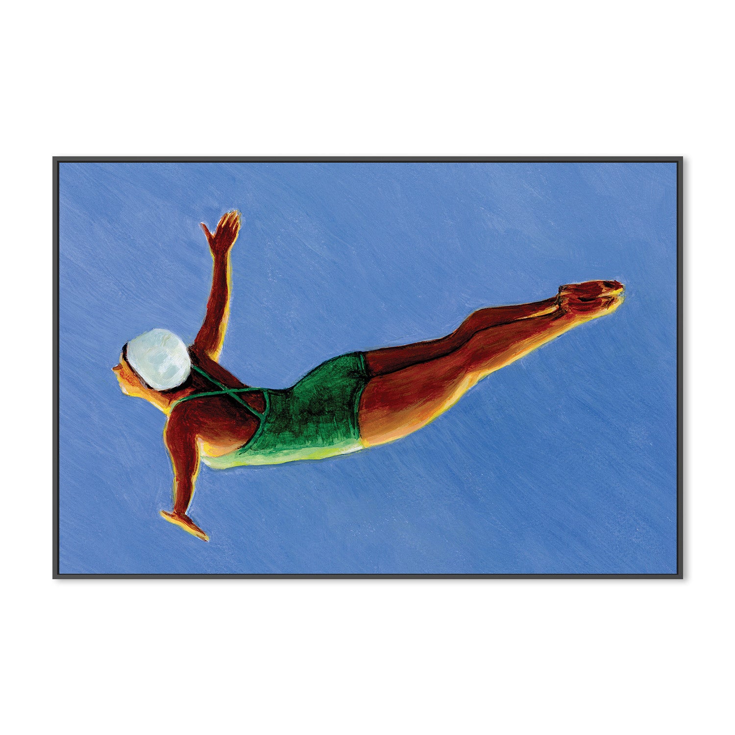 wall-art-print-canvas-poster-framed-Diver in Green Swimsuit-3